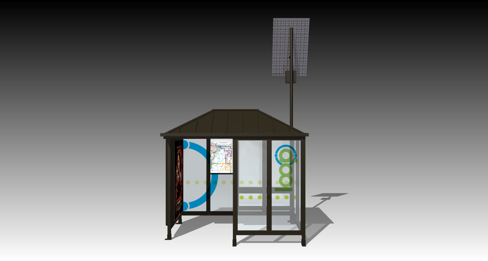 Rendering of improved bus stop BATA Traverse City