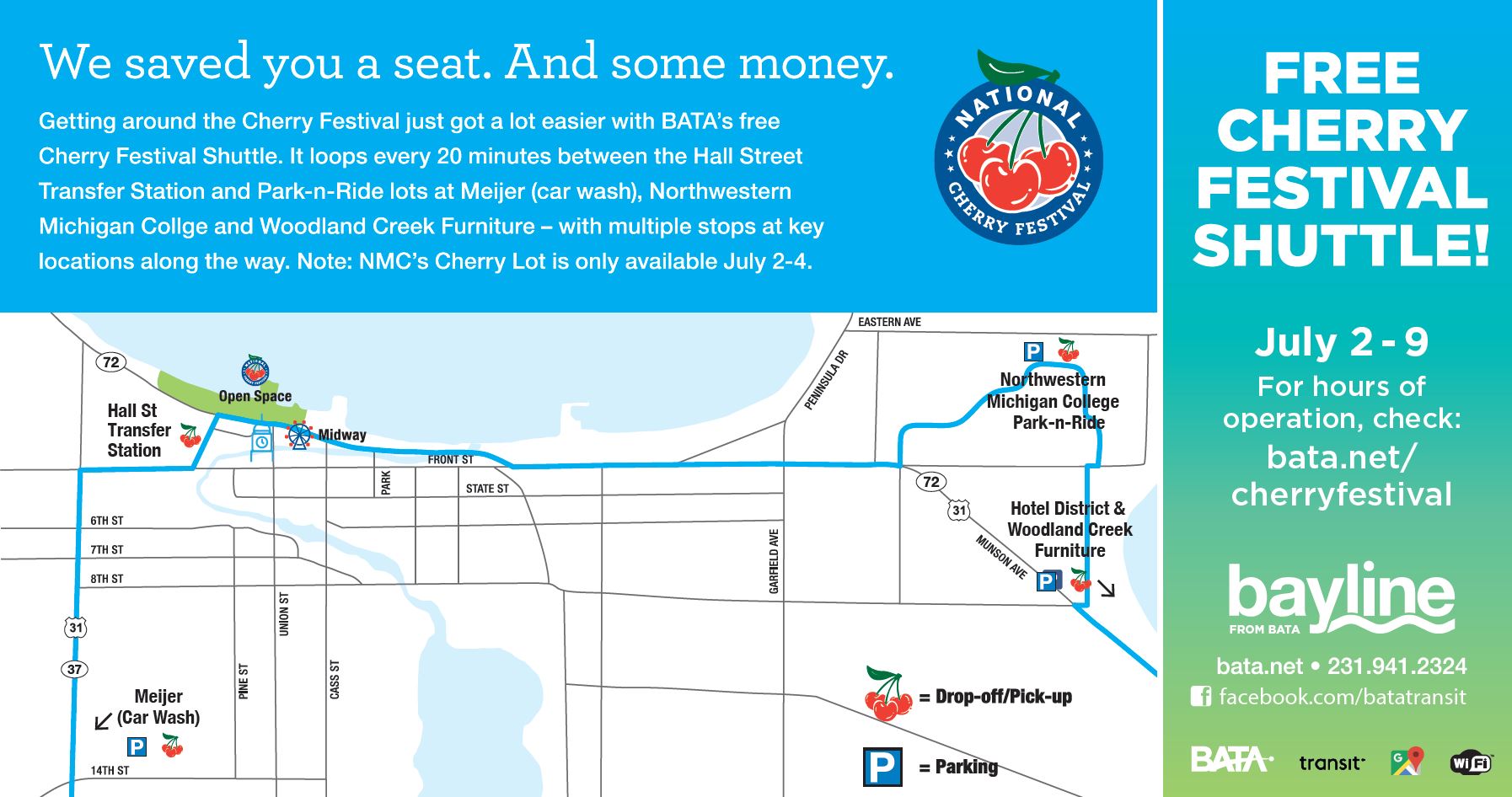 Free Cherry Festival Shuttle BATA